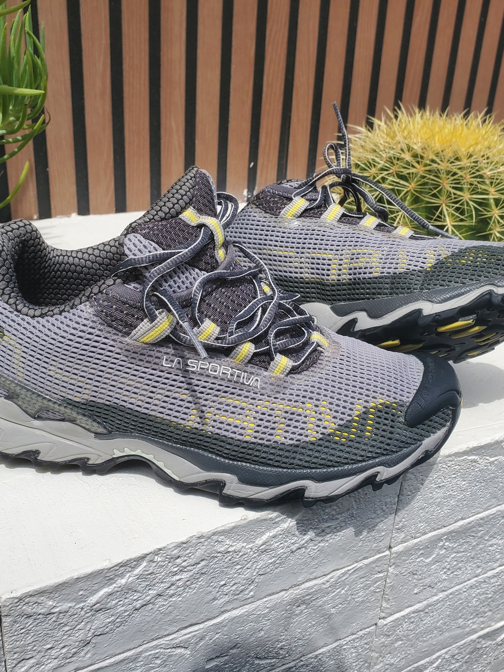 La Sportiva Wildcat Grey and Yellow Men's Trail Shoes Size 8.5